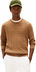Tommy Hilfiger Herren Classic Cotton Cable Crew Neck Mw0mw33132 Pullover (1er Pack) S Brown (Highland Khaki Heather) Angebot bei HelloDeals