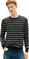 Tommy Hilfiger Seasonal Structure CNECK XXL Black (Black/Ivory Petal) Angebot bei HelloDeals