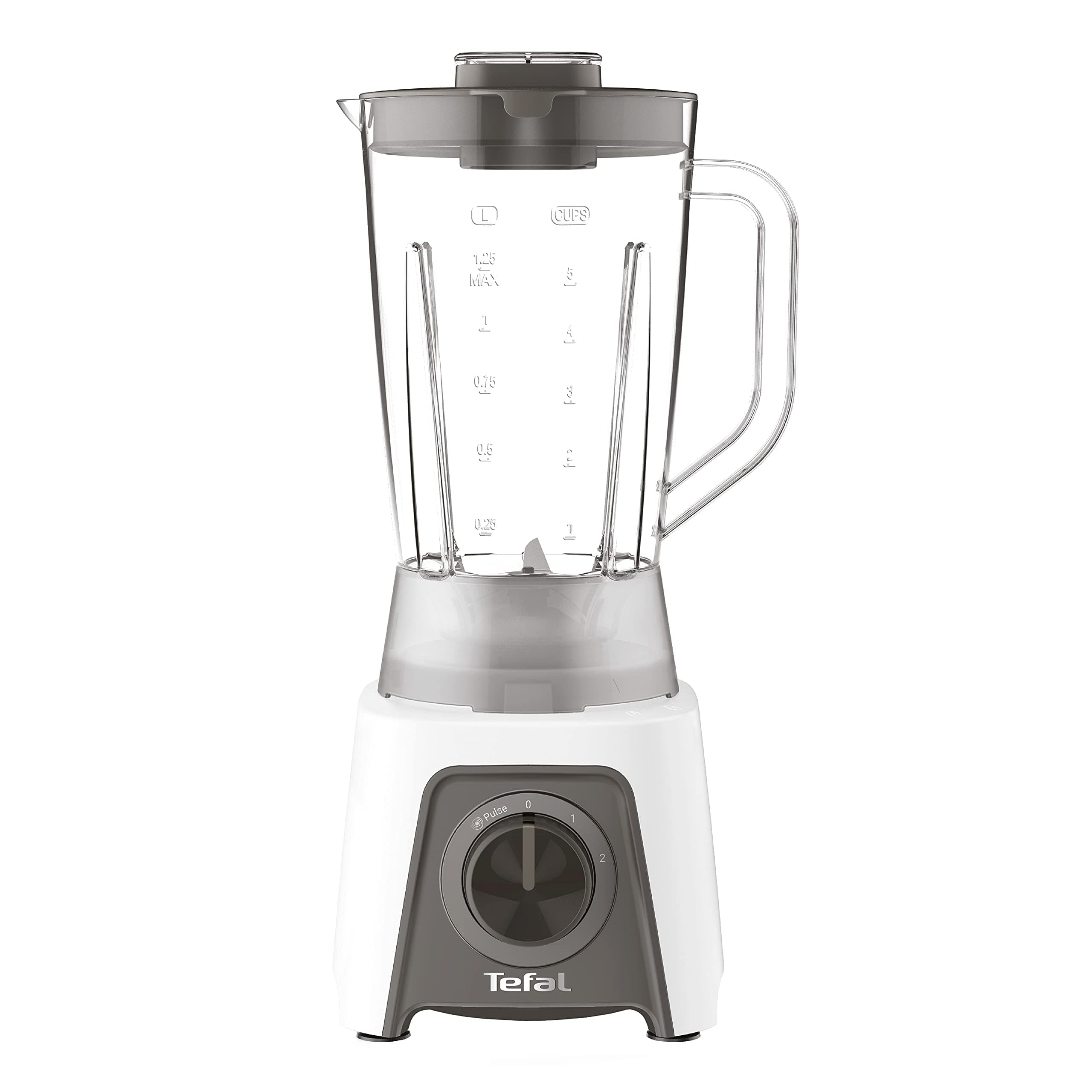 Tefal BL2C01 Blendeo Standmixer | 450-W-Motor | 1,5 Liter Fassungsvermögen | 2 Geschwindigkeiten + Pulse-Funktion | Duraforce Klingen | Saugnäpfe für sicheren Stand | Weiß/Grau Blendeo | 450 Watt Angebot bei HelloDeals