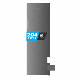 Heinrich´s Gefrierschrank 204L Temperatur: -14°C~-22°C, Volumen, Freezer, No-Frost Schutz, 4x Gefrierschubladen, 2x Schubfächer, LED-Display, wechselbarer Türanschlag, Alarmfunktion (inox) Angebot bei HelloDeals