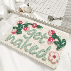 Justup Teppich Wohnzimmer, Blumen Teppich Weiche Antirutsch Badematte mit Hoher Hygroskopizität Badvorleger Duschvorleger Fußmatte Teppichboden für Bad Wohnzimmer Toilette 50x80cm (Get Naked) Angebot bei HelloDeals
