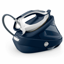 Tefal Pro Express Ultimate Dampfbügelstation, leistungsstarker 8-Bar-Druck, konstante Dampfabgabe 170 g/Min., Dampfstoß 590 g/Min., abnehmbarer Kalk-Kollektor, Dampfbügeleisen, weiß/blau, GV9720 8 bar + 590 g/min Dampfstoß Angebot bei HelloDeals