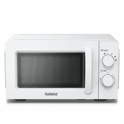 Galanz Mikrowelle 20L 700W, Solo Mikrowellengerät mit Drehregler, 6 Leistungsstufen, Drehteller aus Glas & Sichtfenster, einfache Bedienung, Weiß, P70J20J-P5 Schwarz Angebot bei HelloDeals
