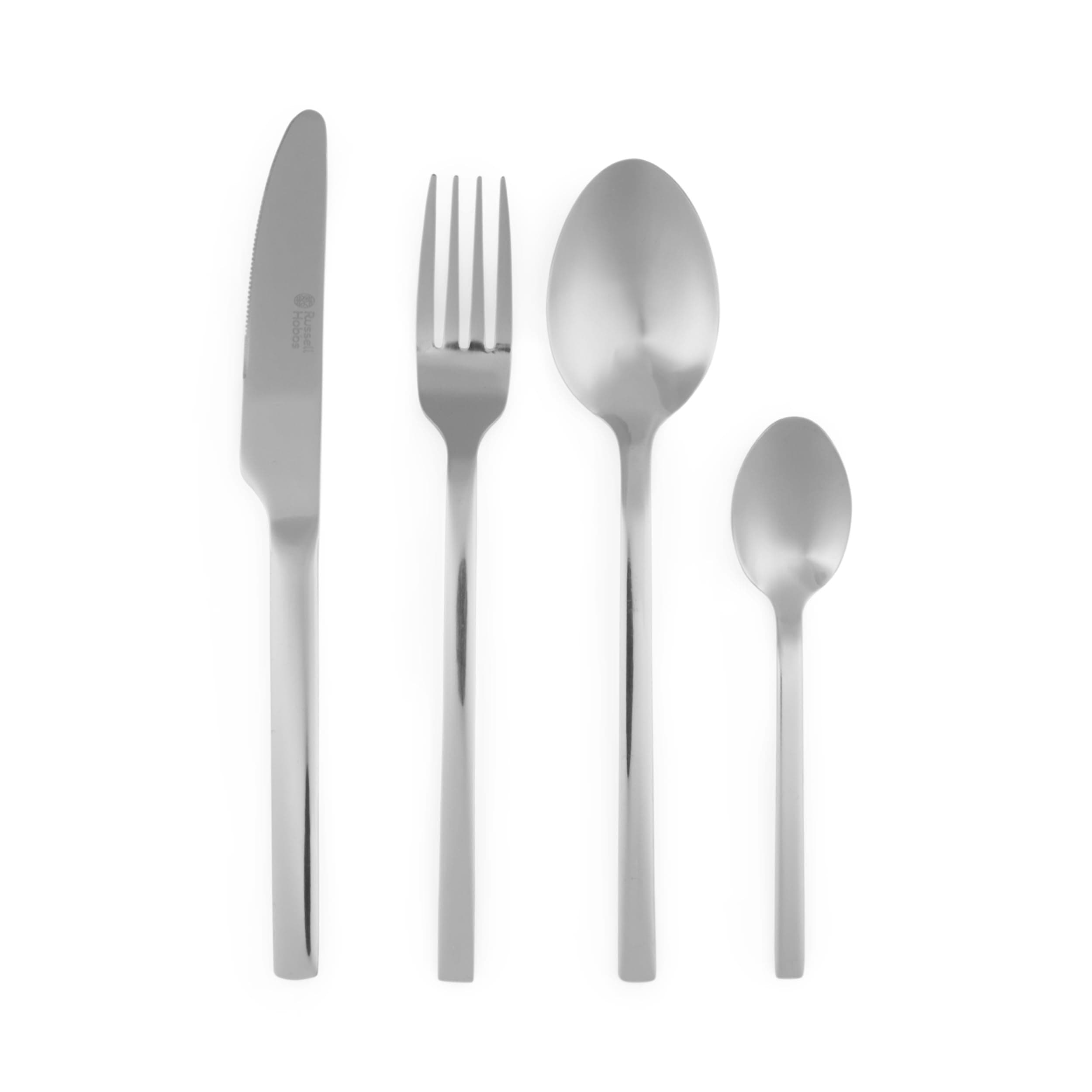 Russell Hobbs Besteckset 16-teilig, Edelstahl Besteck Set für 4 Personen, Vermont Besteckset Hochglanzpoliert, Mit Messern, Gabeln & Löffeln, Spülmaschinenfest, 15 Jahre Garantie 16 Stück Angebot bei HelloDeals
