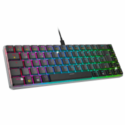 EMPIRE GAMING K241 – Schlanke Low Profile Aluminium Kompakte Mechanische Gaming-Tastatur DE (QWERTZ), Kabelgebunden USB-C Abnehmbar, 69 Tasten MX Red, RGB 24 Effekte, NKRO, Kompatibel mit PC/P5/P4/XB K241 DE Angebot bei HelloDeals