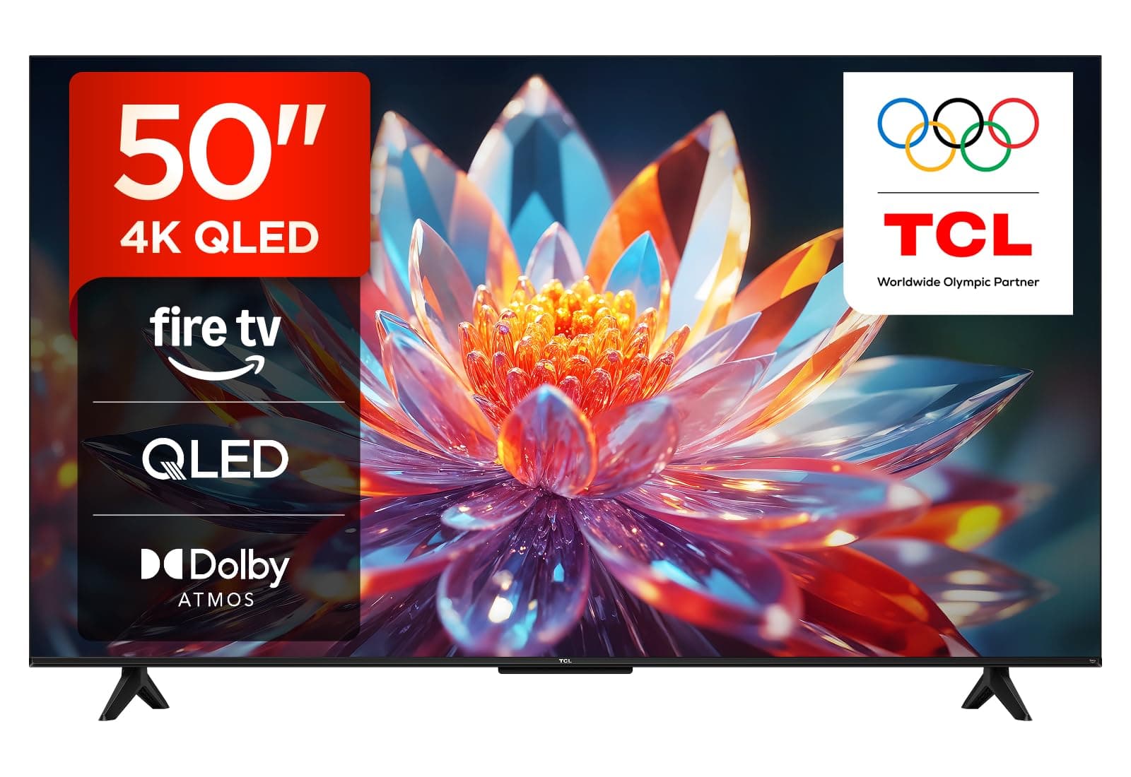 TCL 50T6C 50 Zoll QLED Fernseher, 4K UHD Fire TV, HDR10+, Dolby Vision & Atmos, Smart TV mit Sprachsteuerung mit Alexa, Google Cast & AirPlay 2 Angebot bei HelloDeals