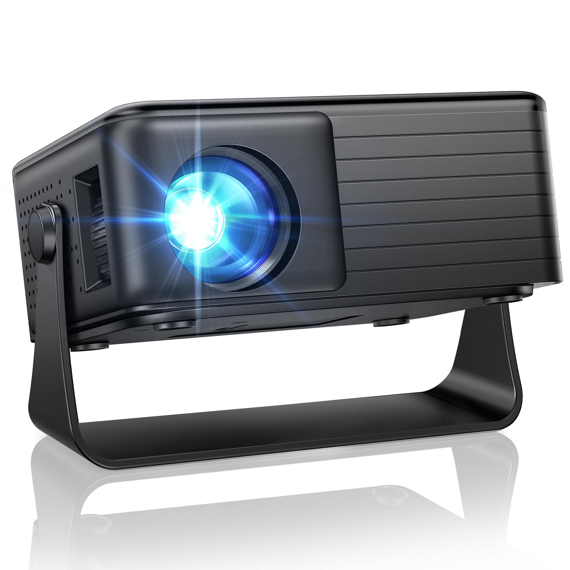 AKIYO O1 Mini Beamer 2026 Upgraded Unterstützt Auto Keystone 1080P 16000L | 360° Drehbar Beamer Klein für Heimkino, 50% Zoom Outdoor Projektor Kompatibel mit Smartphone/TV Stick/HDMI/USB, schwarz Ganz in Schwarz Angebot bei HelloDeals