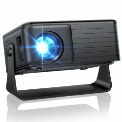 AKIYO O1 Mini Beamer 2026 Upgraded Unterstützt Auto Keystone 1080P 16000L | 360° Drehbar Beamer Klein für Heimkino, 50% Zoom Outdoor Projektor Kompatibel mit Smartphone/TV Stick/HDMI/USB, schwarz Ganz in Schwarz Angebot bei HelloDeals