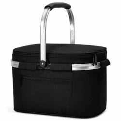 ALLCAMP Faltbar Isoliert Kühltasche - Einkaufskorb Thermo Mit Deckel, Abnehmbarer Picknickkorb 2 Personen, Aluminiumrahmen Kühlkorb, Verdicken Thermokorb | Mit Deckel,leicht zu reinigen, faltbar für Aufbewahrung, Aluminiumfolie，Aluminiumrahmen, für Pickni Angebot bei HelloDeals
