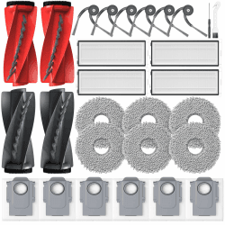 26 Stück Zubehör für Roborock Qrevo Curv/Qrevo Curv S5X / Qrevo | für Qrevo Edge S5V Saugroboter, 2 Hauptbürste, 6 Staubbeutel, 6 Wischpad, 4 Filter, 6 Seitenbürste, 1 Reinigungszubehör Qrevo Curv/Qrevo Edge/S5v Zubehör Angebot bei HelloDeals