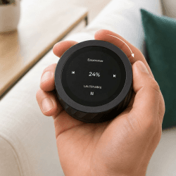 TurnPilot WLAN-Lautstärkeregler kompatibel mit Sonos & IKEA SYMFONISK, smarte Fernbedienung mit CNC gefräßtem Drehring, Touchdisplay und USB-C - Batteriefreie Version Angebot bei HelloDeals