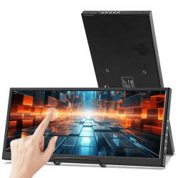 Prechen 12,3 Zoll Tragbarer Touchscreen Sekundäres Monitor, HDMI, USBC, 1920 * 720 IPS Stretched Bar LCD Portable Travel Touch Bildschirm für Laptop Computer Aida64 GPU CPU RAM Überwachung 12.3 inches Touchscreen Monitor Angebot bei HelloDeals