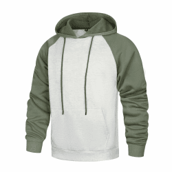 MANLUODANNI Herren Kapuzenpullover Raglan Men's Hoodie Pullover mit Kapuze Casual Sweatshirt Classic Farbabstimmung Hoody Bohne Grün Blume Grau XL Angebot bei HelloDeals