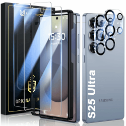 UniqueMe für Samsung Galaxy S25 Ultra für Panzerglas - Folie & Kameraschutz | 2 Schutzfolie & 2 Kamera Schutz für Samsung S25 Ultra, Kratzfest, Anti Fingerabdruck Schutzglas, Anti Bläschen Displayschutz Transparent Samsung Galaxy S25 Ultra Angebot bei HelloDeals