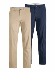 Jack & Jones Herren Jpstkane Dave Chino 2Pk Mp Noos Jack & Jones Male Chino Hose 2er-Pack Relaxed Fit Chino Hose 36W / 34L Crockery Angebot bei HelloDeals
