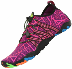 SAGUARO Badeschuhe Damen Herren Wasserschuhe Schwimmschuhe Schnelltrocken Aquaschuhe Strandschuhe Leicht Neoprenschuhe Surfschuhe rutschfeste Tauchschuhe Wassersportschuhe, 35-48 EU 38 EU Stil 2 Rosa Angebot bei HelloDeals