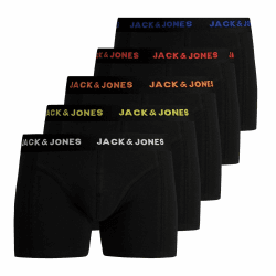 JACK & JONES Herren Boxershort JACBLACK Friday Trunks 5er Pack S M L XL XXL Black/Detail:black - Black - Black - Black Angebot bei HelloDeals
