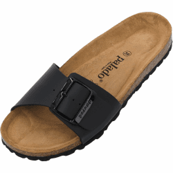 Palado Pantoletten Damen Malta EGS Matt – bequeme Sandalen Made in Spain - Hausschuhe mit dämpfendem Kork-Fußbett - modische Sommerschuhe 42 EU Schwarz Matt Angebot bei HelloDeals