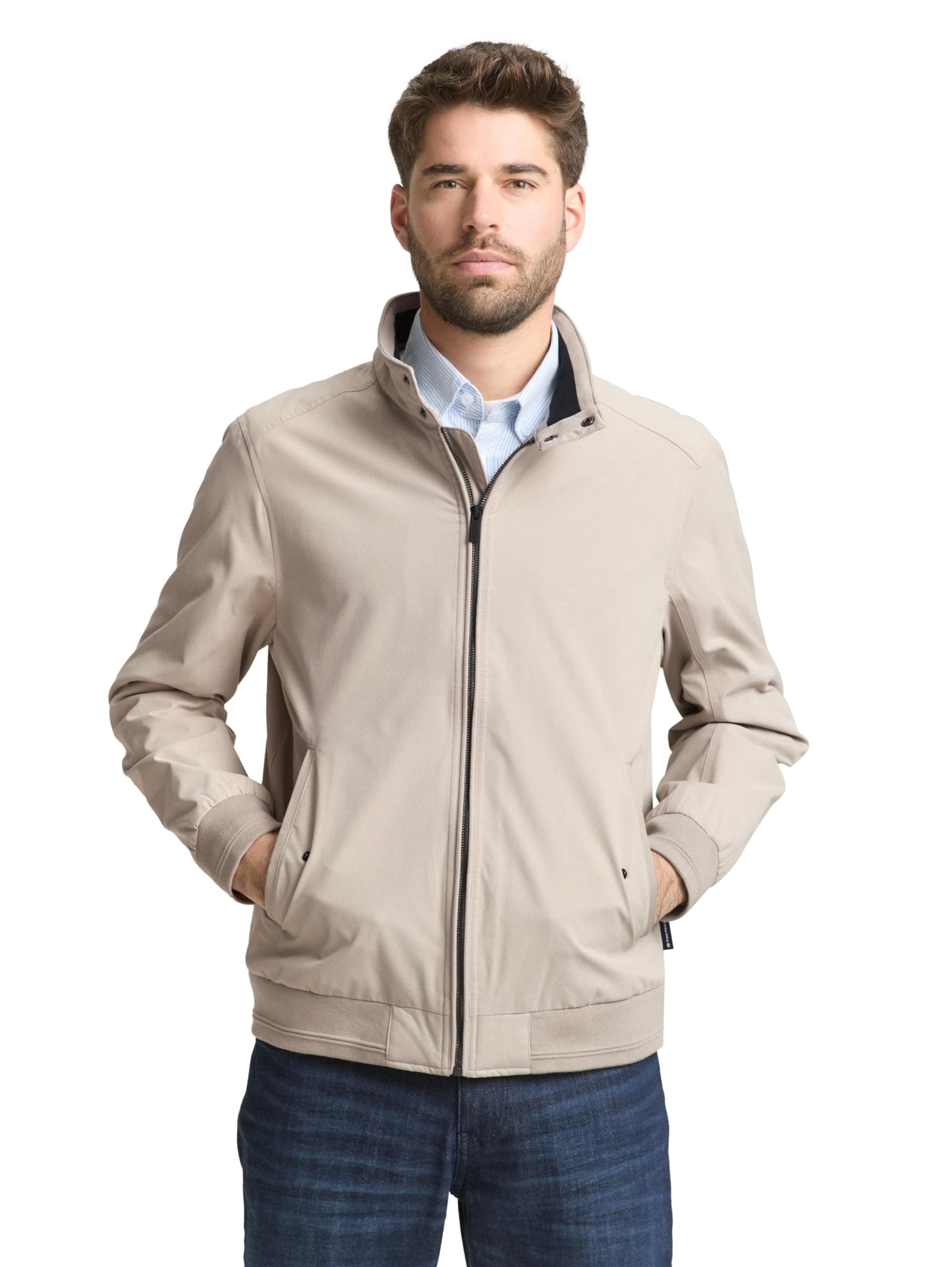TOM TAILOR Herren 1049652 Jacke M 11032 - Cashew Beige Angebot bei HelloDeals
