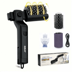 Elektrische Grillbürste Akkubetrieben – 180° Verstellbarer Kopf, 3-Stufen-Motor, 90 Min Laufzeit, Wasserdicht, Edelstahl & Nylon Bürstenköpfe für Grillrost, Smoker, Grillplatte (Schwarz) Angebot bei HelloDeals