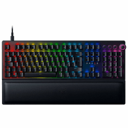 Razer BlackWidow V3 Pro (Yellow Switch) - Trådlöst mekaniskt speltangentbord i Full höjd med Chroma RGB (2,4 GHz, Bluetooth Eller USB-C, Handledsstöd i mjukt konstläder) Svart | Nordic Layout Angebot bei HelloDeals
