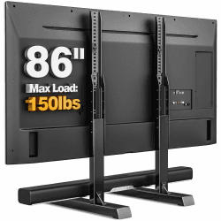 TVON Universal Großer TV Ständer TV Standfuss Fernseher Standfüße Beine Höhenverstellbar für 37 zu 86 Zoll Fernseher Max. 68 KG VESA 800x600 mm Angebot bei HelloDeals