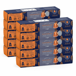by Amazon Kaffee Nespresso kompatiblen, 100% Arabica Kolumbien Kaffeekapseln, Mittlere Röstung, 100 Aluminium-Kapseln (10 Packungen x 10) - Rainforest Alliance-Zertifizierung Angebot bei HelloDeals