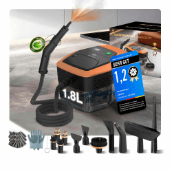 20-IN-1 Dampfreiniger Handgerät【100% Kühler & Akkufreier Griff–Neueste NH Labor-Technik】【99,99% Keimreduktion–SPJ Spitzentechnik】Dampfreiniger für Alles,Steam Cleaner für Fußboden, Sofa(Upgraded) Upgraded-orange Angebot bei HelloDeals