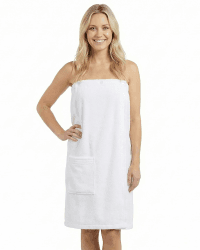 LAYNENBURG Premium Saunakilt Damen mit Knopfverschluss - 100% Baumwolle – Öko-Tex 100 - Frauen Saunatuch - Frottee Sauna-Handtuch, Kilt mit Gummizug für Wellness, Spa & Sauna(XL-XXL weiß) Weiß XL-XXL Angebot bei HelloDeals