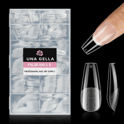 UNA GELLA Ballerina Nageltips für Gelnägel, 216 Stück 12 Größen Soft Gel Press on Nail Tips Coffin Full Cover Fake Nägel Tips Set für Nagelverlängerung Halb Matt DIY Art Home Medium Ballerina-M Angebot bei HelloDeals