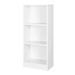 VASAGLE Custos Kollektion - Bücherregal, 3-stöckiges Regal, offenes Aufbewahrungsregal, Standregal, 24 x 40 x 93 cm, für Wohnzimmer, Homeoffice, Esszimmer, wolkenweiß LBC103W Weiß 3 Ebenen(40L x 93H cm) Angebot bei HelloDeals