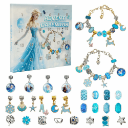 Adventskalender Schmuck Charms, Mini DIY Bastelset mit Anime-Prinzessin Armbänder und Anhänger, Weihnachtskalender Kleine Geschenke mit 24 Countdown Überraschungen für Mädchen und Junge Frauen Prinzessin Schmuck Charms Angebot bei HelloDeals