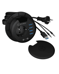 Hub 4-Port IcyBox USB 3.0 IB-Hub1430 Tisch-Hub extern retail 4 x USB-A + Audio + Socket 80 mm Angebot bei HelloDeals