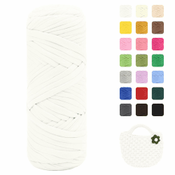 Maxee 200g T-Shirt Garn – 1 er Pack (je 200g/75m), Weiches Beilaufgarn zum Häkeln & Stricken – Farbintensiv & pflegeleicht, Ideal für Häkeltaschen/Körbe/Teppiche DIY Projekte, Handarbeiten und Deko 1 Stück-200g 01 Weiß Angebot bei HelloDeals