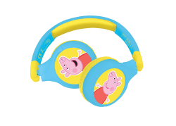 Lexibook, Peppa Wutz, Bluetooth-Kopfhörer, gelb/blau, HPBT010PP | 2-in-1 Bluetooth & kabelgebunden, Lautstärkebegrenzung, faltbar, verstellbar, gelb/blau Angebot bei HelloDeals