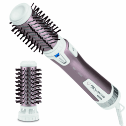 Rowenta Brush Activ Premium Care rotierende Warmluftbürste, Naturborsten für glänzendes Haar, Kaschmir-Keratin-Beschichtung, 2 Bürstenaufsätze 40mm und 50mm, 3 Stufen, Föhnbürste, weiß, CF9540 Rosa | 2 Zubehörteile Angebot bei HelloDeals