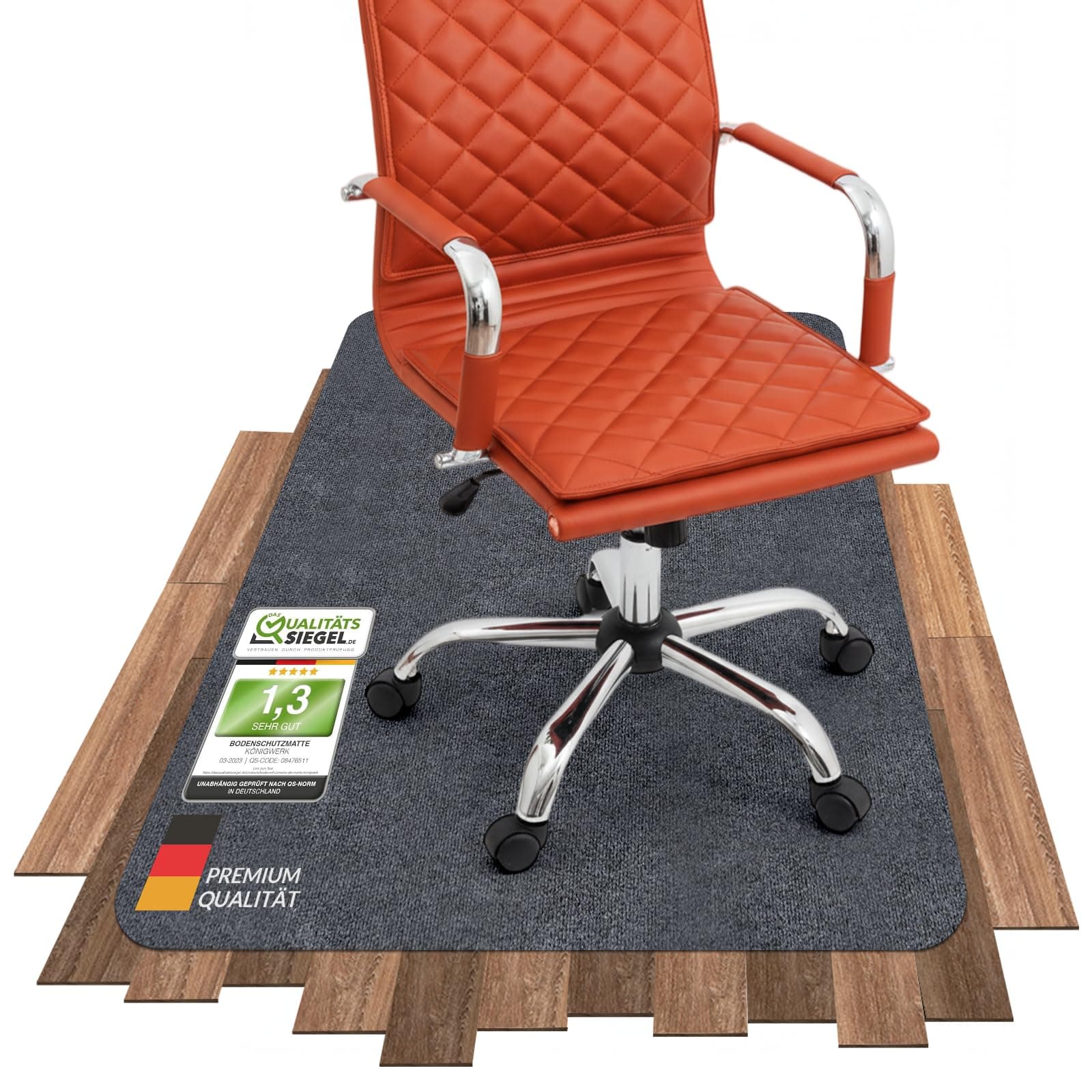 COSYLAND Bodenschutzmatte, Stuhlmatten Bürostuhlunterlage, Multifunktionaler Stuhlteppich, Büromatte für zu Hause, Büro,Grau Angebot bei HelloDeals