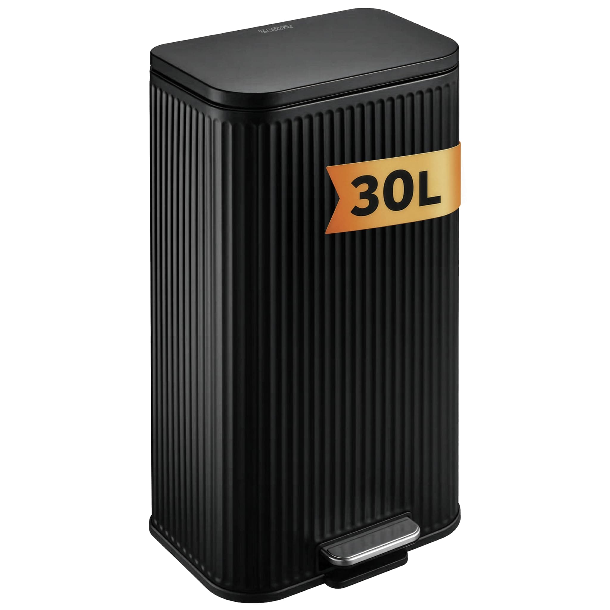 Floordirekt Mülleimer Küche, Liter, Abfalleimer, Treteimer, mit Deckel, Softclose, Fußpedal, Stahl, Inneneimer | Miles | Schwarz | 30 L Schwarz 30 L Angebot bei HelloDeals