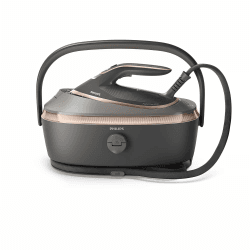 Philips Dampfbügelstation PerfectCare 8000 Serie, Schwarz, 3120 W | 750 g Dampfstoß, 9 Bar Pumpendruck, 1,4 L Wassertank, OptimalTEMP, automatischer Dampf, SteamGlide Elite Sohle (PSG8200/80) 9 Bar Dampfdruck Grau/Gold Angebot bei HelloDeals