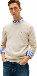 Tommy Hilfiger Essential SSNL Cotton Crew Neck L Khaki (Sandalwood Heather) Angebot bei HelloDeals