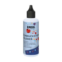 KREUL 49603 - Schmucksteinkleber, 80 ml, waschbar bis 30 °C, trocknet transparent, lösungsmittelfrei, auf Wasserbasis, zum Befestigen von Schmucksteinen Angebot bei HelloDeals
