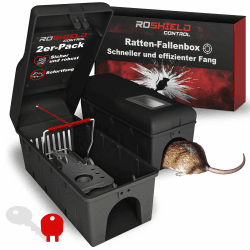 Roshield Rattenfalle Killer Box mit Inspektionsfenster - Einfach einzustellende Sicherheitsbox für Haus, Schuppen & Garage Kontrolle & Behandlung (Professionelle Qualität, 2er Pack) 2 Rat Trap Kit Angebot bei HelloDeals