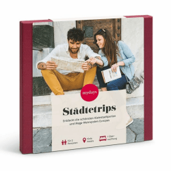 mydays Geschenkbox Städtetrips | Reisegutschein für 2 Personen, inkl. 1 Übernachtung und Frühstück, über 60 Orte Angebot bei HelloDeals