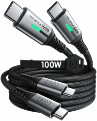 INIU USB C auf USB C Kabel, 100W [2m+2m] Typ C Schnellladekabel PD 5A QC 4.0 Nylon Ladekabel USB-C Aufladekabel für iPhone 17 16 MacBook Pro iPad Air, Samsung S25, PS5 Switch, Pixel 10 Huawei usw. | Nylon Geflochten, Ladekabel USB-C Ladegerät für iPhone 1 Angebot bei HelloDeals