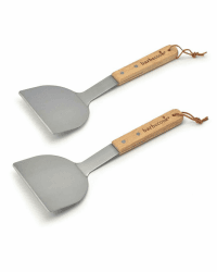 Barbecook 2 Plancha Wender spachtel set, grillzubehör, plancha, plancha grillplatte, spatel, bbq,, 31.0x12.0x8.0 cm, Silber | Grillzubehör • Buchenholz • Edelstahl • Silber • 12x31x1.5cm Angebot bei HelloDeals