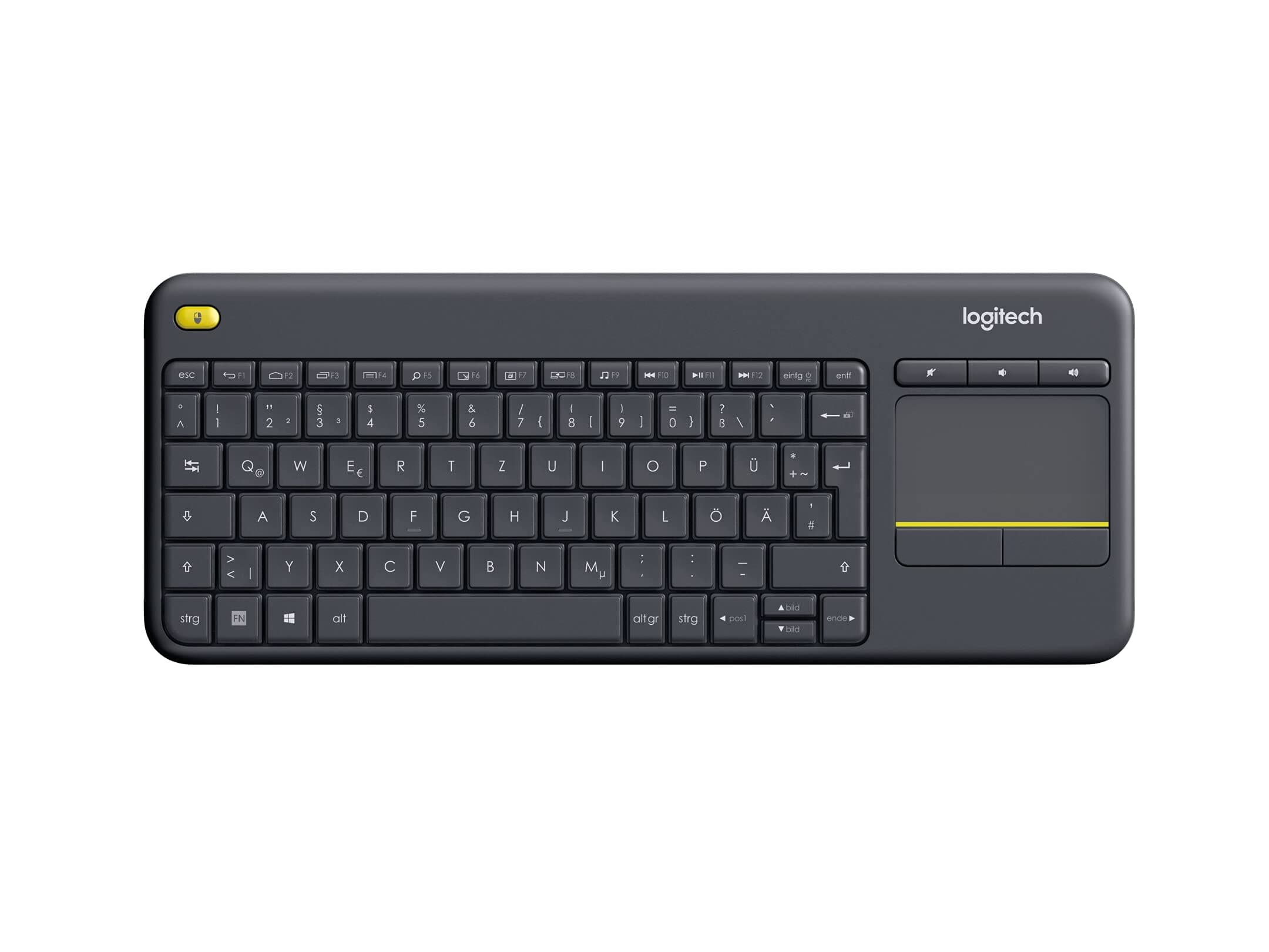 Logitech K400 Plus Kabellose Touch-TV-Tastatur mit integriertem Touchpad Angebot bei HelloDeals