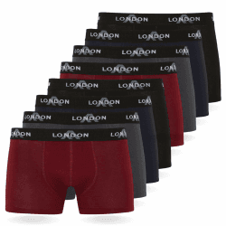 FM London 4/8er-Pack Herren-Boxershorts mit elastischem Bund XL Dunkel Sortiert (8er-pack) Angebot bei HelloDeals