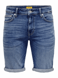 Herren O&S Denim Capri Jeans Shorts 3/4 Bermuda Pants Sommer Hose Kurze Freizeit Trousers ONSPLY L Dark Blue Denim Angebot bei HelloDeals