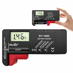 Batterietester,Digitaler Batterietester für Verschiedene Batterietypen,Batterie Tester Haushalt Batterien,Batterie Akku Checker für AA AAA C D 9V 1,5V Knopfzellenbatterie Akku Style6 Angebot bei HelloDeals