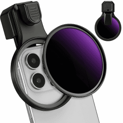 K&F CONCEPT ND100000 Sonnenfinsternis Handyfilter 67mm mit Universalclip | ISO 12312-2 zertifiziert – 16,6 Stop ND Filter für Samsung & Huawei, Sonnenfotografie & Sonnenfinsternis, mit Clip, FP102 67mm ND 100000 Angebot bei HelloDeals